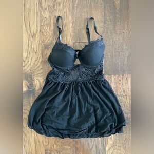 Body Corps Black Lace Babydoll Lingerie Size S